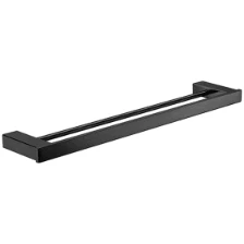Bella Vista Chunky Double Towel Rail Black