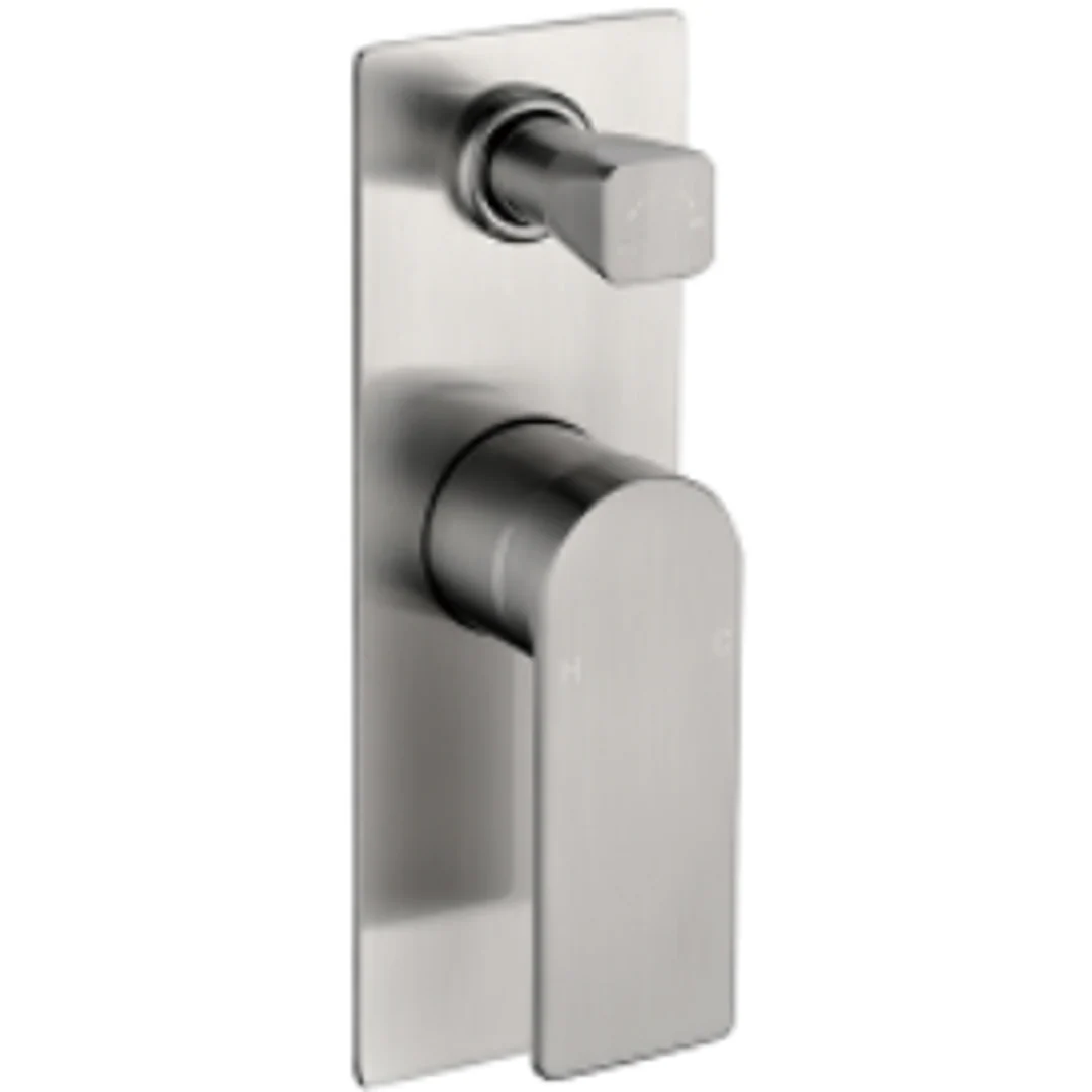 Bella Vista Cresta Shower Flick Mixer With Diverter Brushed Nickel - Image 2
