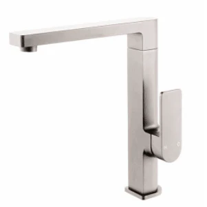 Bella Vista Ikon Flores Square Neck Sink Mixer Brushed Nickel