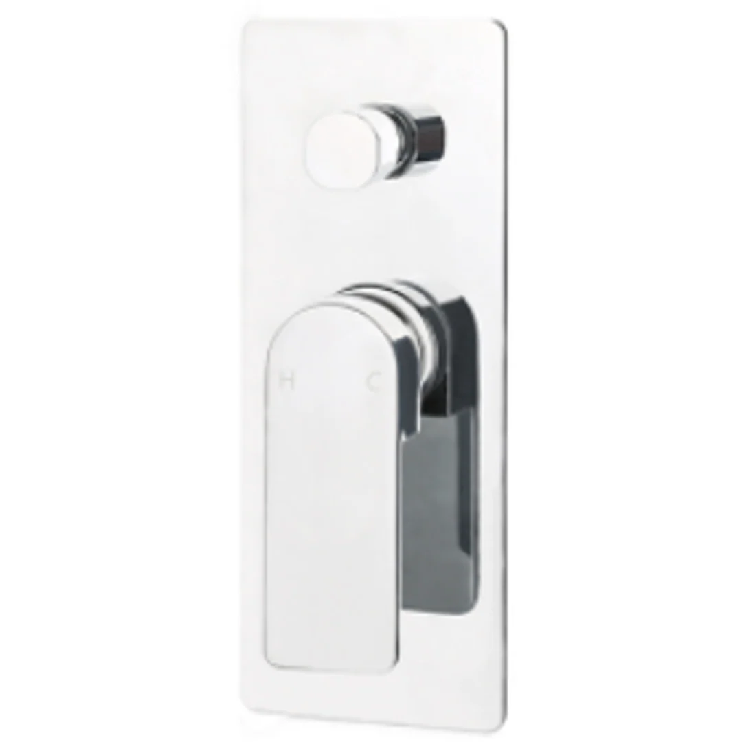 Bella Vista Ikon Flores Wall Mixer With Diverter Chrome - Image 2