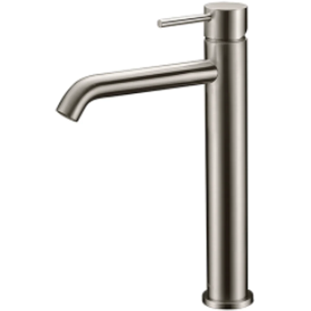 Bella Vista Ikon Hali Highrise Basin Mixer Brushed Nickel - Image 2