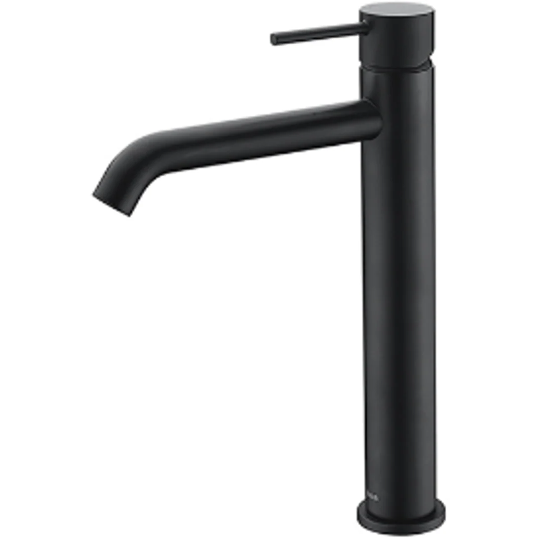 Bella Vista Ikon Hali Highrise Basin Mixer Matt Black - Image 2