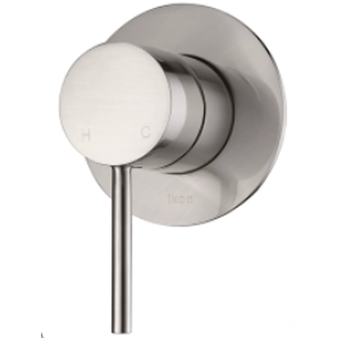 Bella Vista Ikon Hali Wall Mixer Brushed Nickel - Image 2