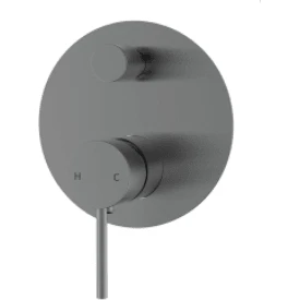 Bella Vista Ikon Hali Wall Mixer With Diverter Gun Metal
