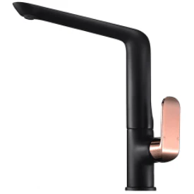 Bella Vista Kara Sink Mixer Matte Black And Rose Gold
