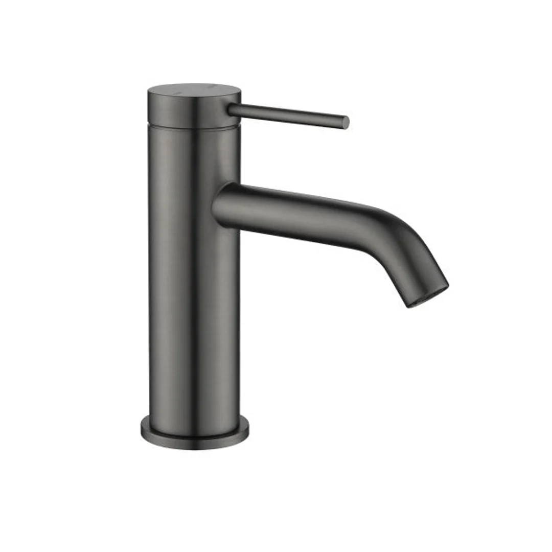 Bella Vista Mica Basin Mixer Curved Spout Gun Metal - Image 4