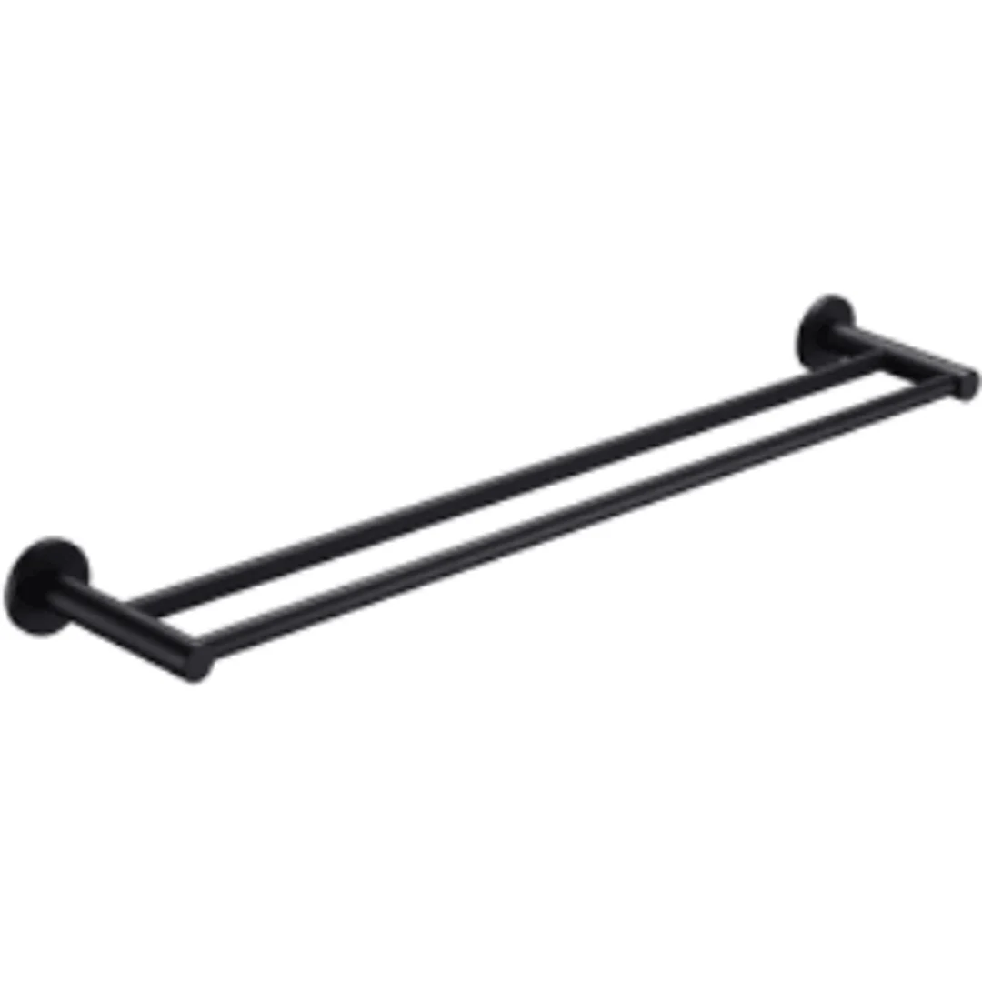 Bella Vista Mica Double Towel Bar 800mm Black - Image 2