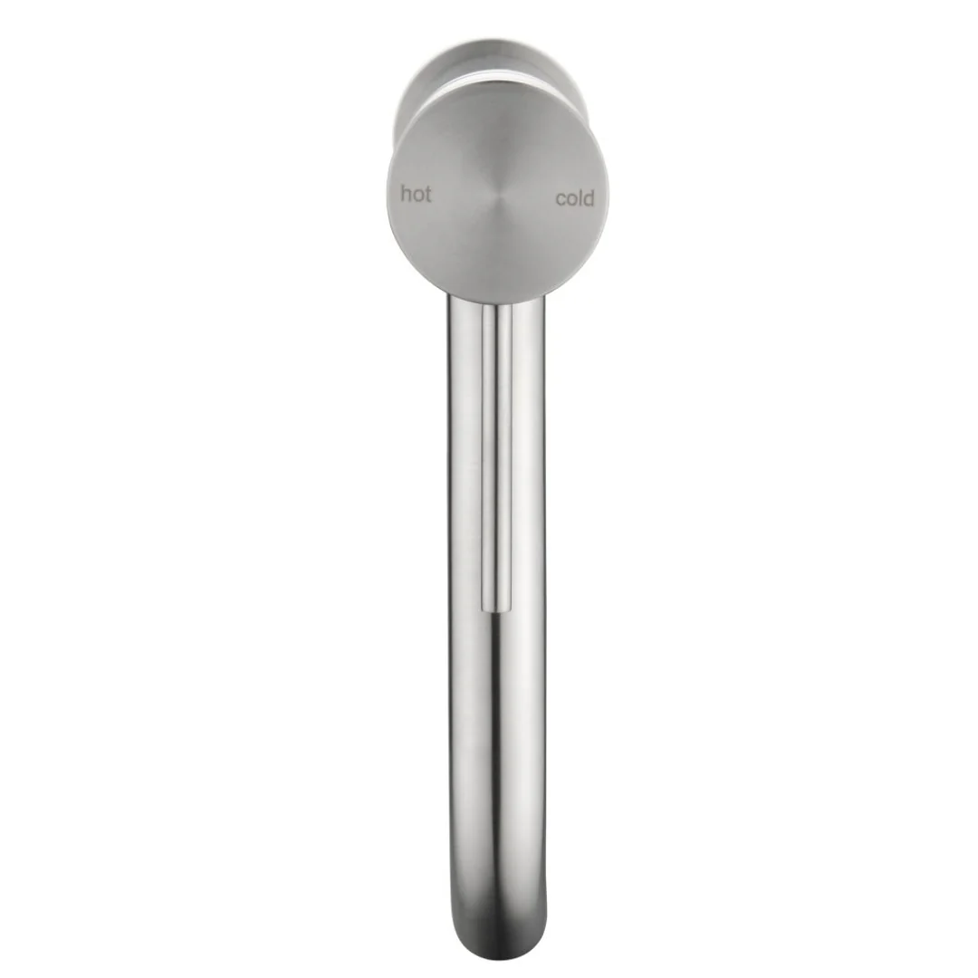 Bella Vista Mica Tall Basin Mixer Curved Spout Brushed Nickel - Image 3