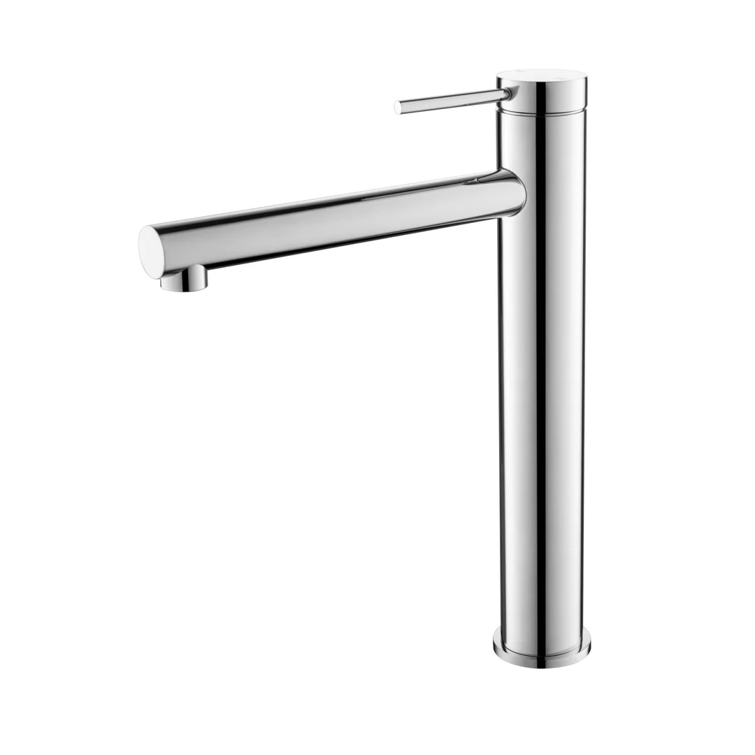 Bella Vista Mica Tall Basin Mixer Straight Spout Chrome