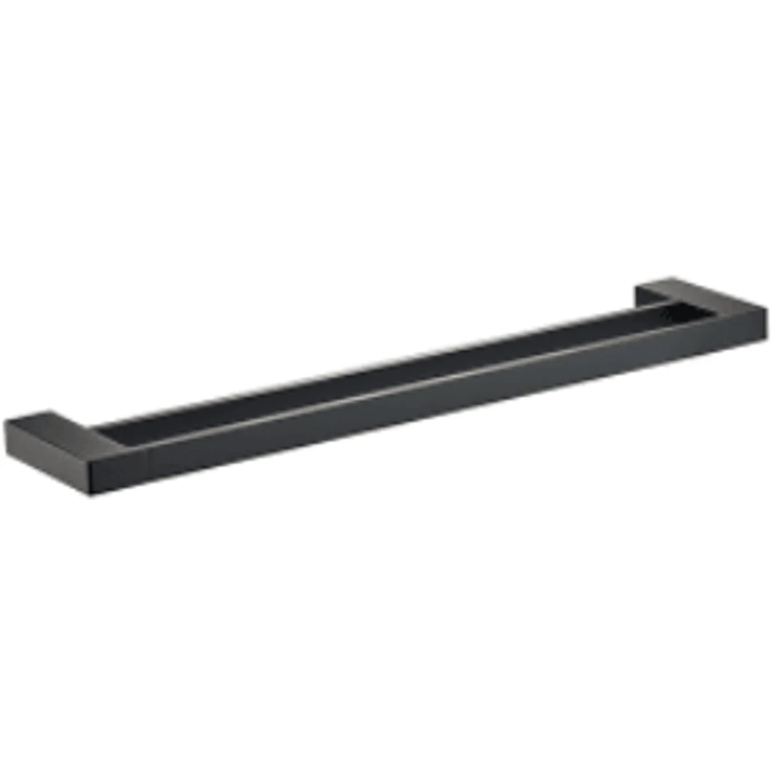 Bella Vista Milos Double Towel Rail 600mm Black - Image 2