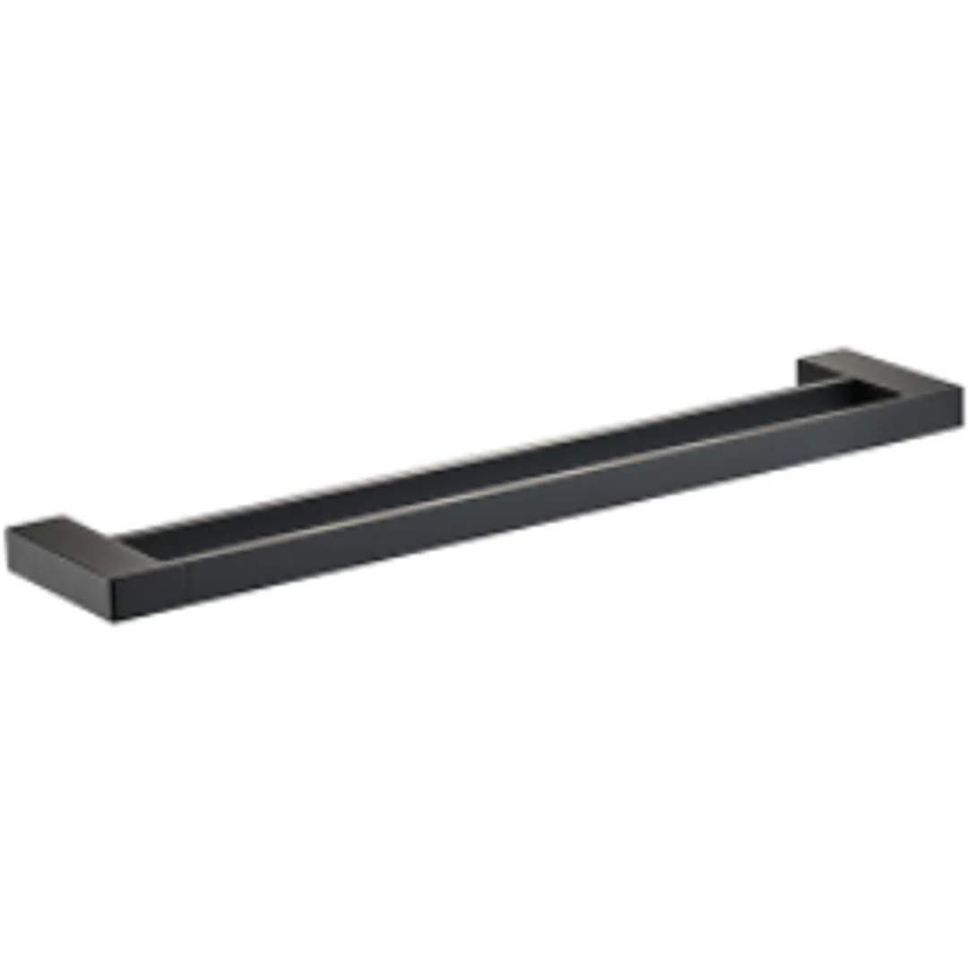 Bella Vista Milos Double Towel Rail 800mm Black - Image 2