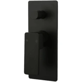 Bella Vista Milos Shower Flick Mixer With Diverter Black
