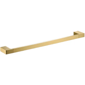Bella Vista Milos Single Towel Rail Brushed Gold 600mm