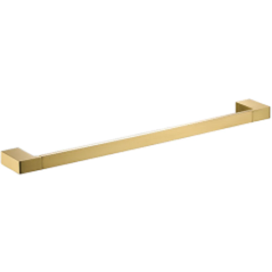 Bella Vista Milos Single Towel Rail Brushed Gold 800mm - Image 2