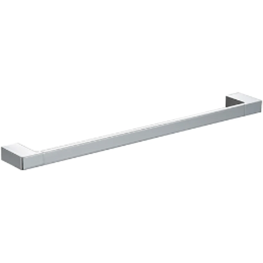 Bella Vista Milos Single Towel Rail Brushed Nickel 600mm - Image 2
