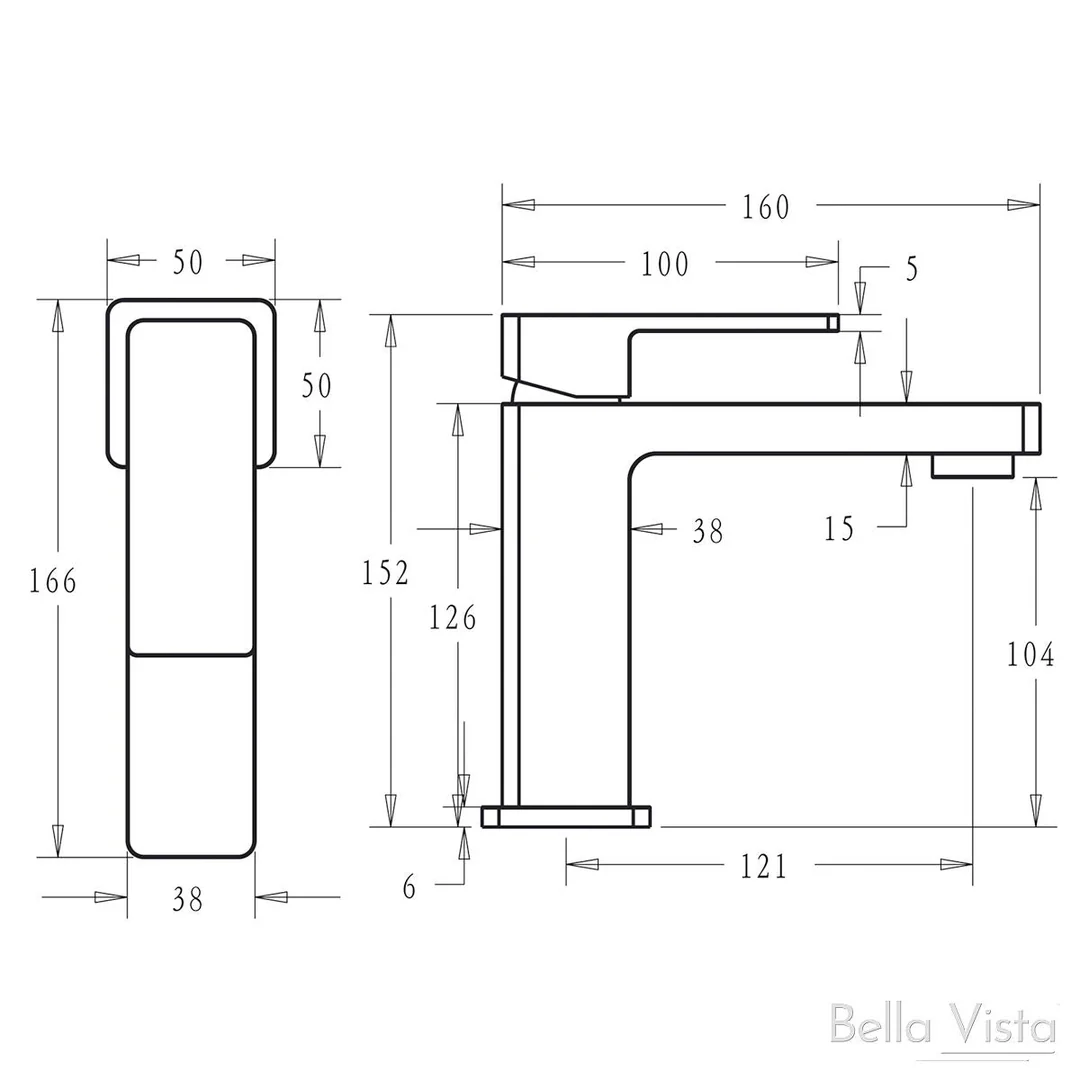 Bella Vista Milos Sink Mixer Matte Black - Image 4