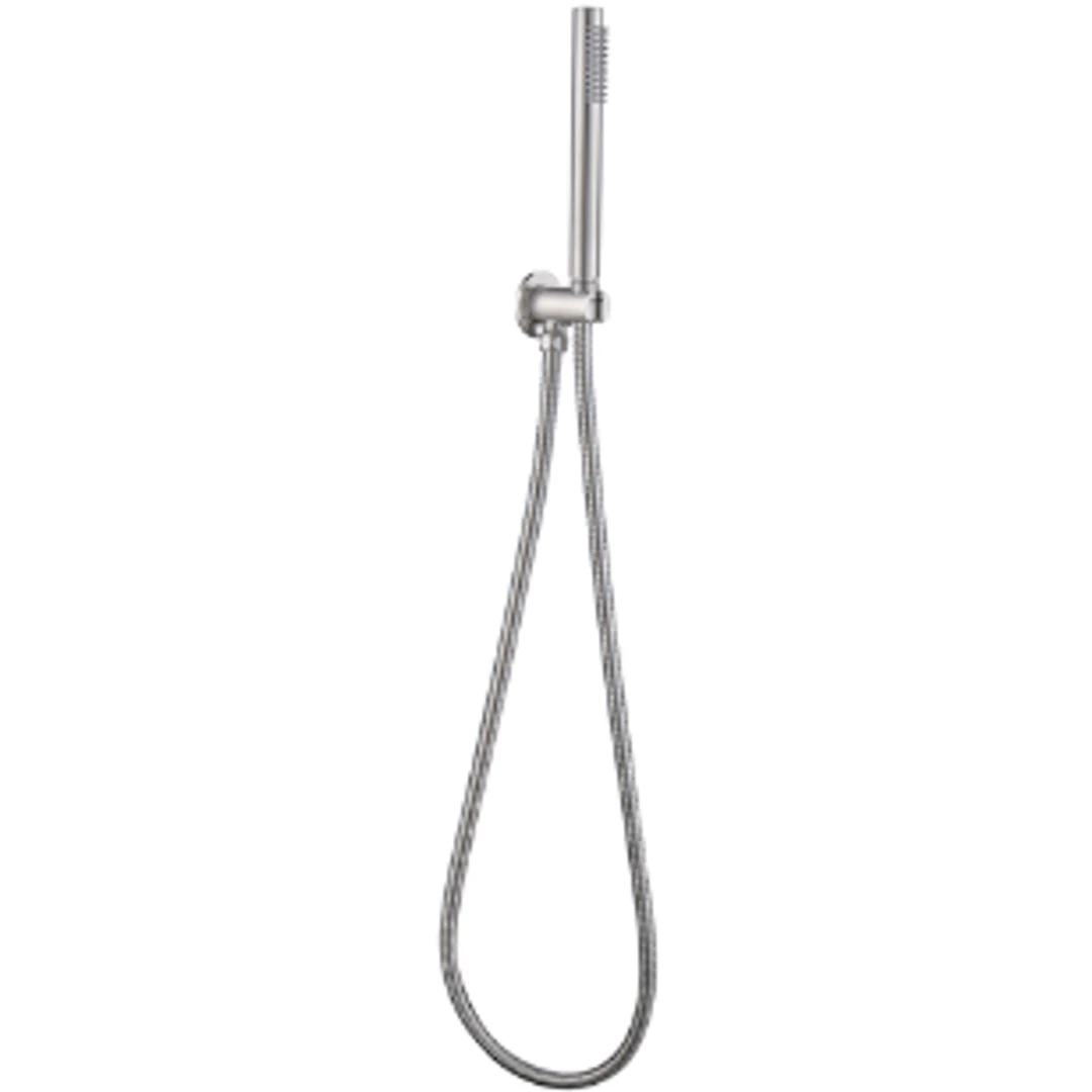 Bella Vista Round Hand Shower On Wall Outlet Bracket (Short) Brushed Nickel - Image 2
