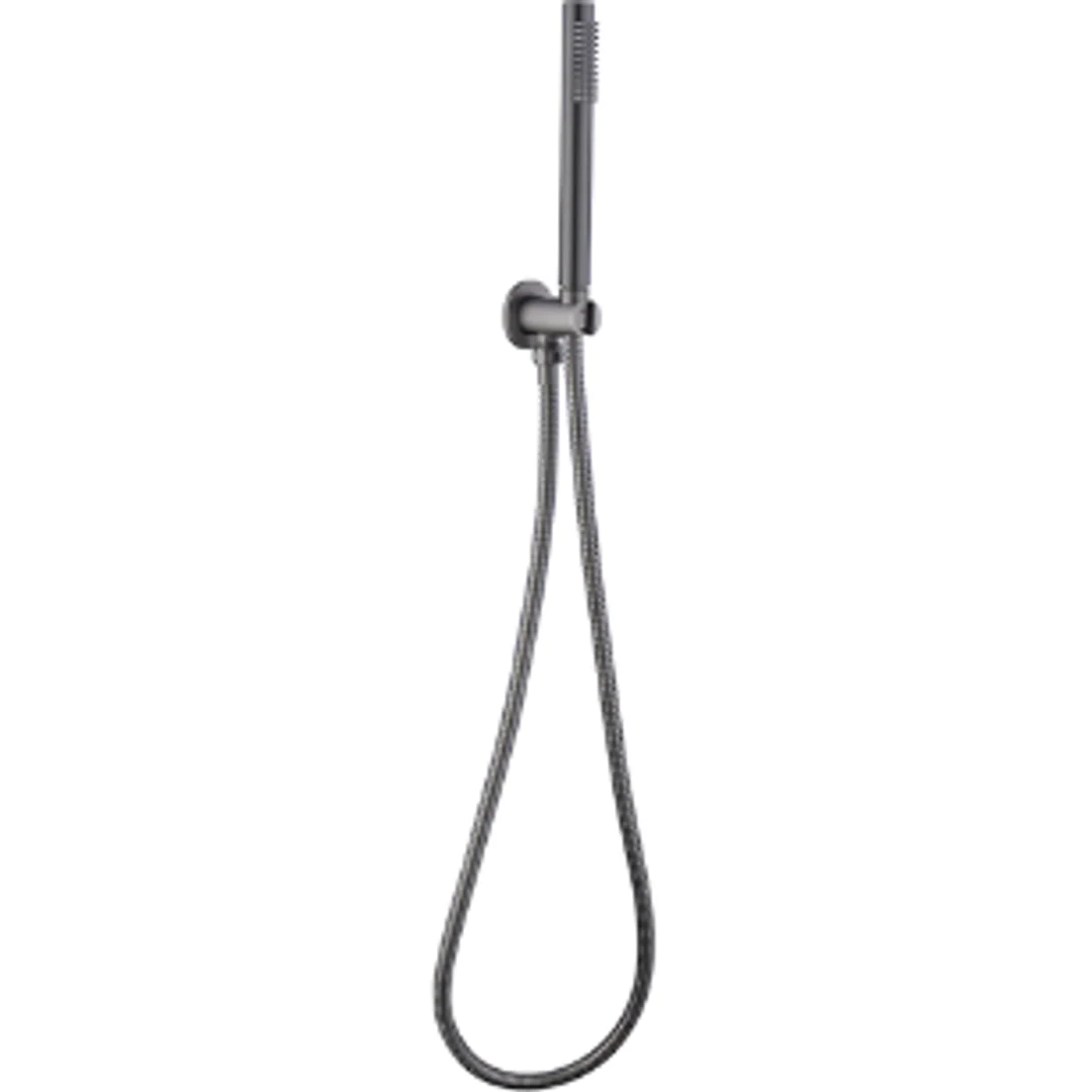 Bella Vista Round Hand Shower On Wall Outlet Bracket (Short) Gun Metallic - Image 2