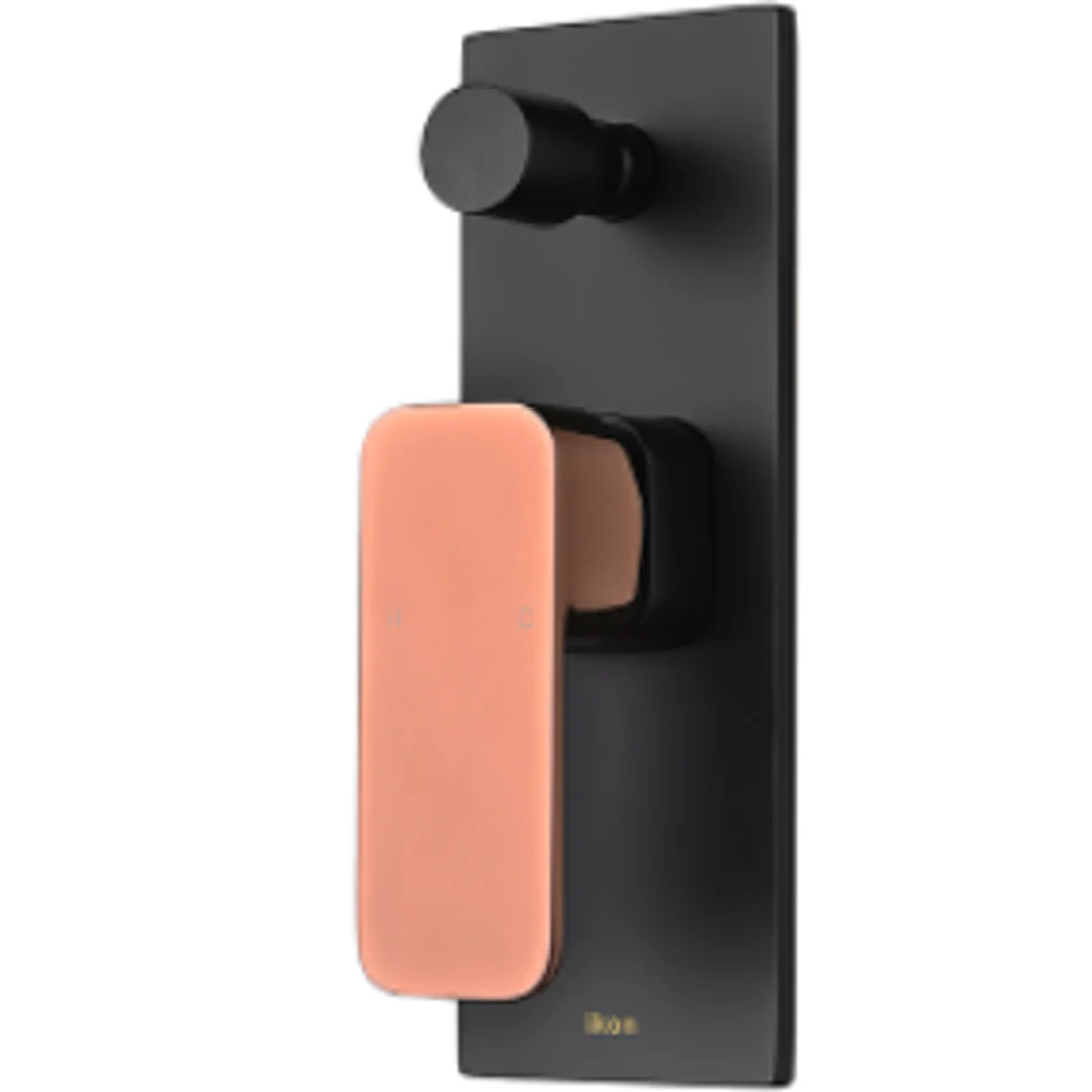 Bella Vista Seto Wall Mixer/Divt Matte Black And Rose Gold - Image 2