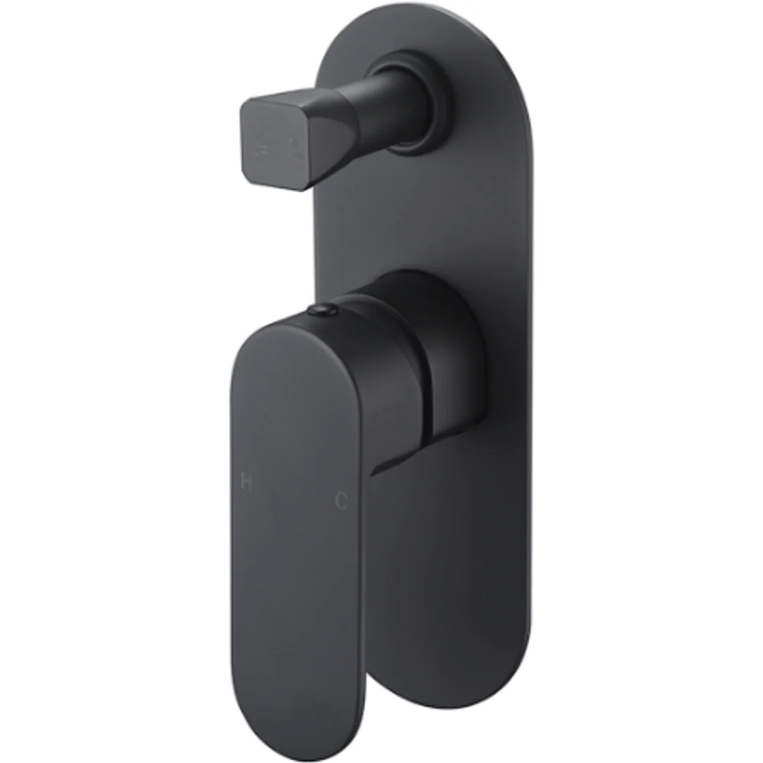 Bella Vista Supra Shower Mixer With Diverter Black - Image 2