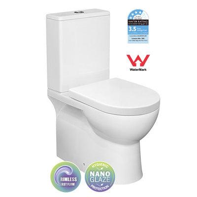 Best Bm T6016 Back To Wall Rimless Toilet Suite White - Image 3