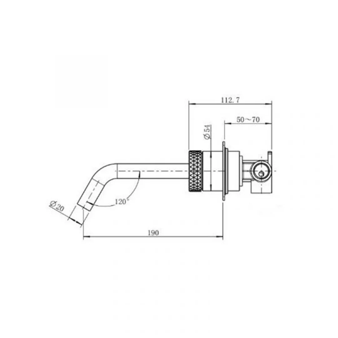 Bestlink Diamond Wall Basin Mixer Set Matte Black - Image 4