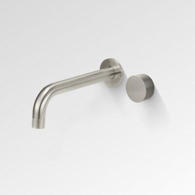 Bestlink Element Progressive Wall Bath Mixer 200mm Reach Spout Brushed Nickel - Image 3