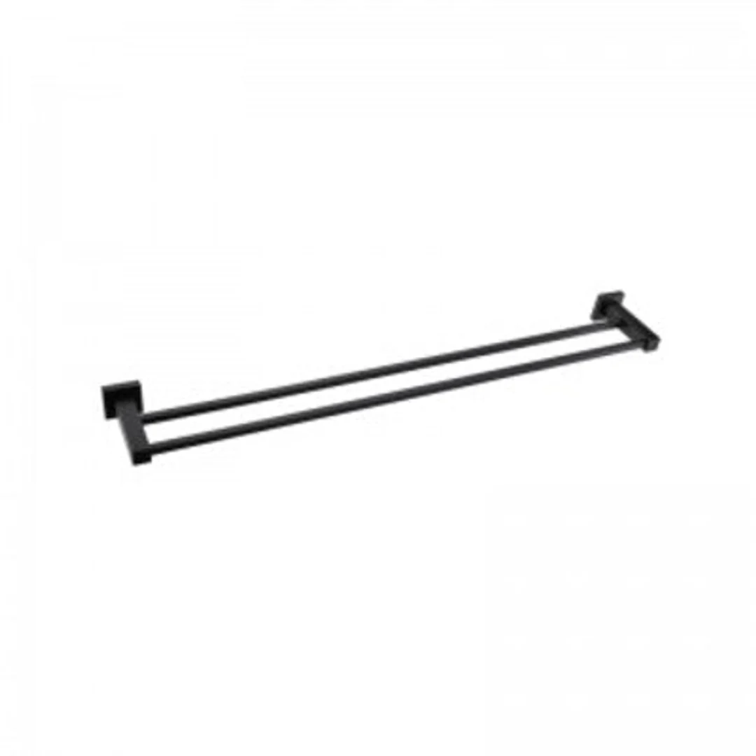 Bestlink Nautica Matt Black Square Double Towel Rail 6048Bk - Image 2