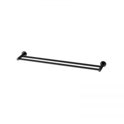 Bestlink Nirvana Matt Black Round Double Towel Rail   5048Bk - Image 3