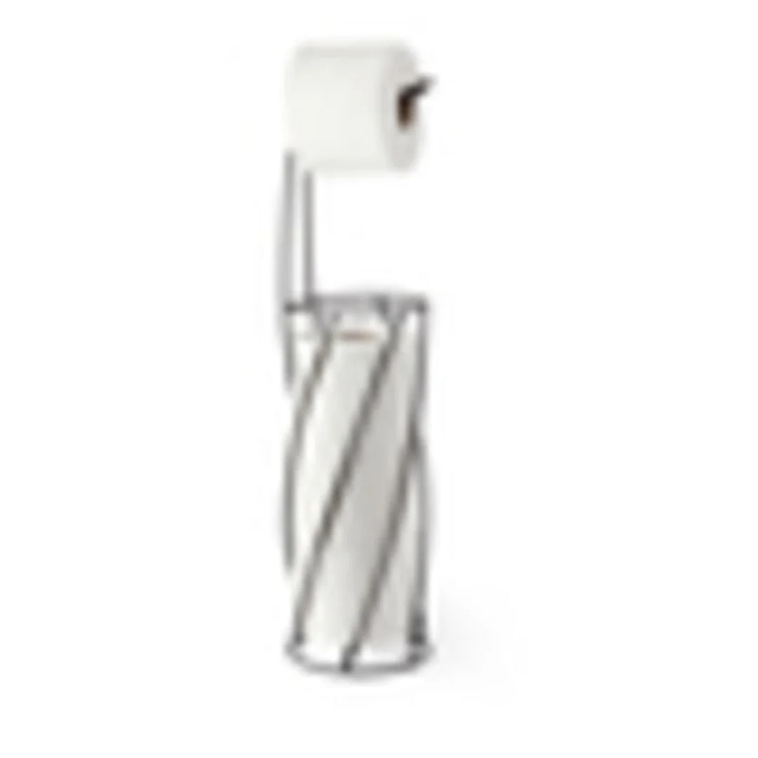Better Living Twist Freestanding Toilet Roll Holder + Tissue Reserve Matte Black 54680