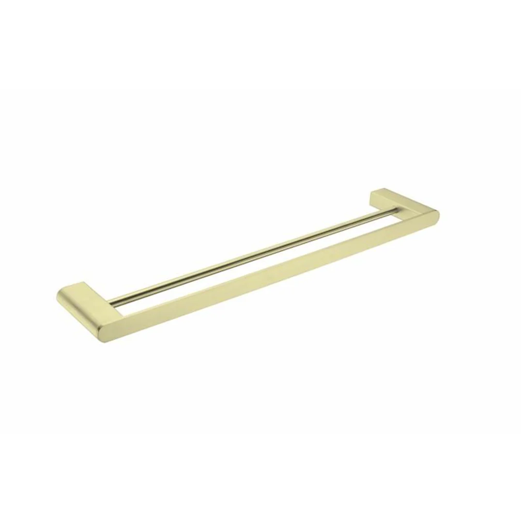 Nero Bianca Double Towel Rail 600Mm Brushed Gold - Image 2