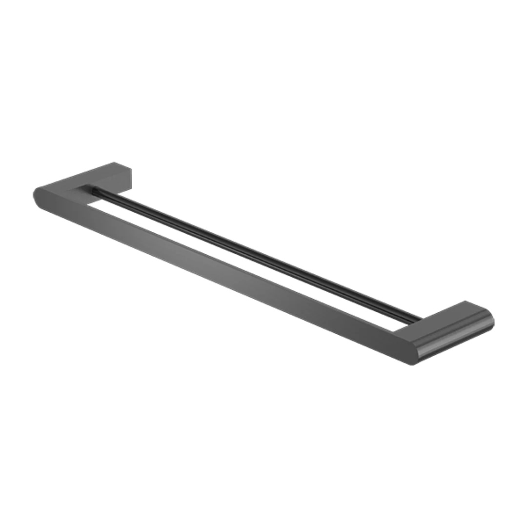 Nero Bianca Double Towel Rail 600Mm Gun Metal