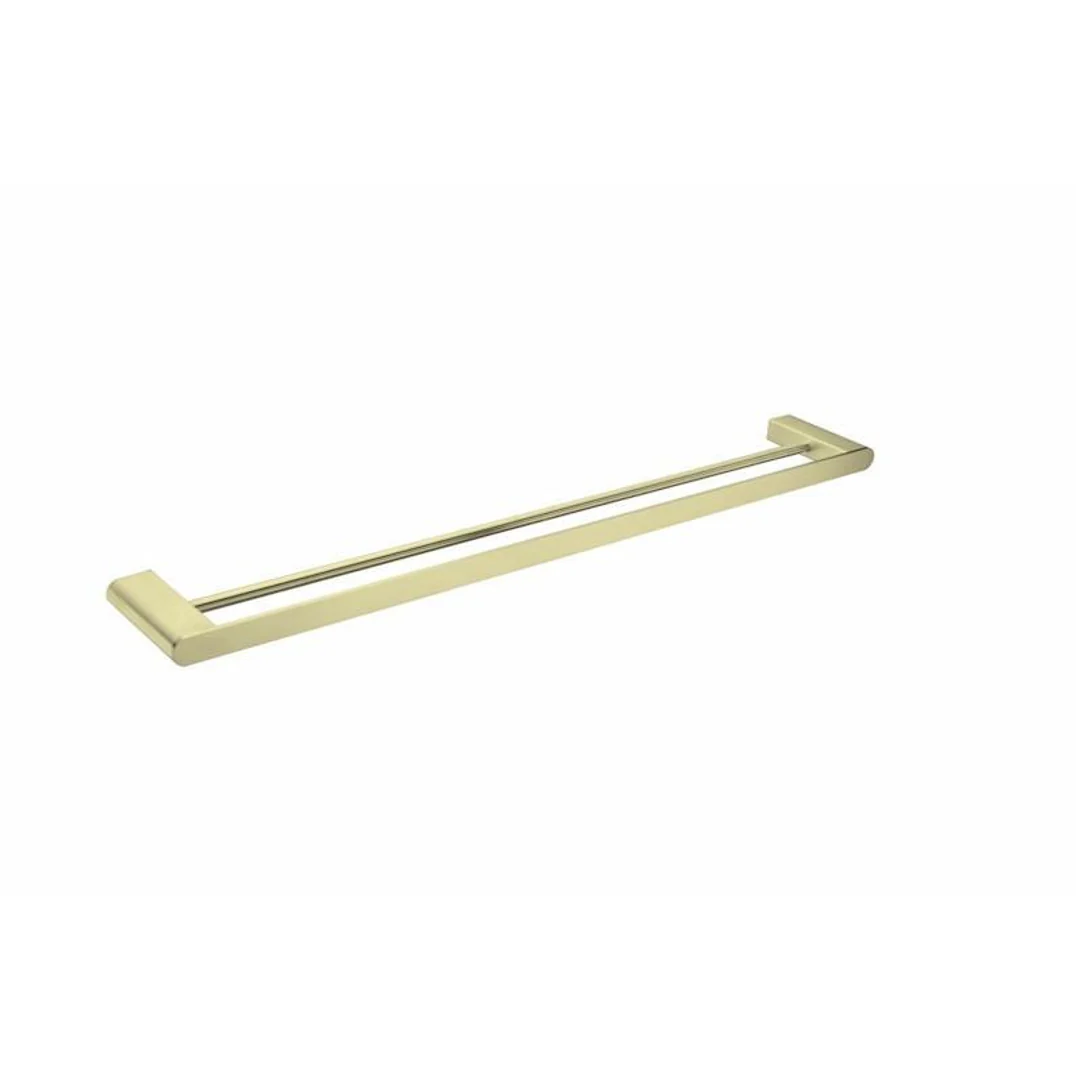 Nero Bianca Double Towel Rail 800Mm Brushed Gold - Image 2