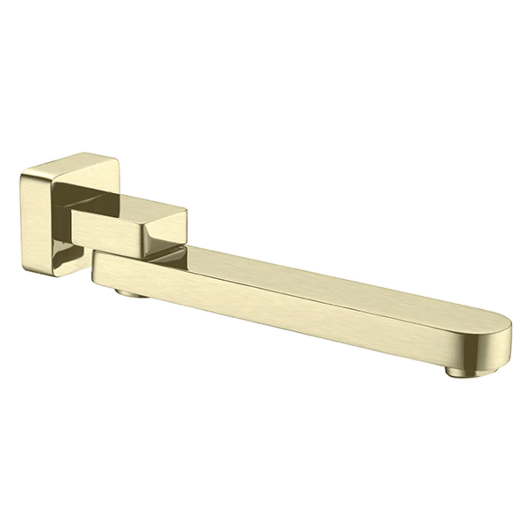 Nero Bianca Swivel Bath Spout Brushed Gold - Image 2