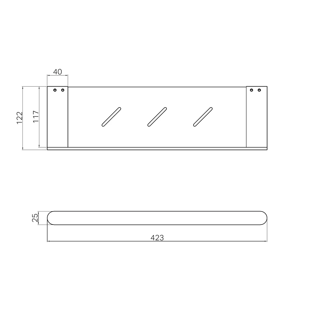 Nero Bianca Shower Shelf Chrome - Image 3