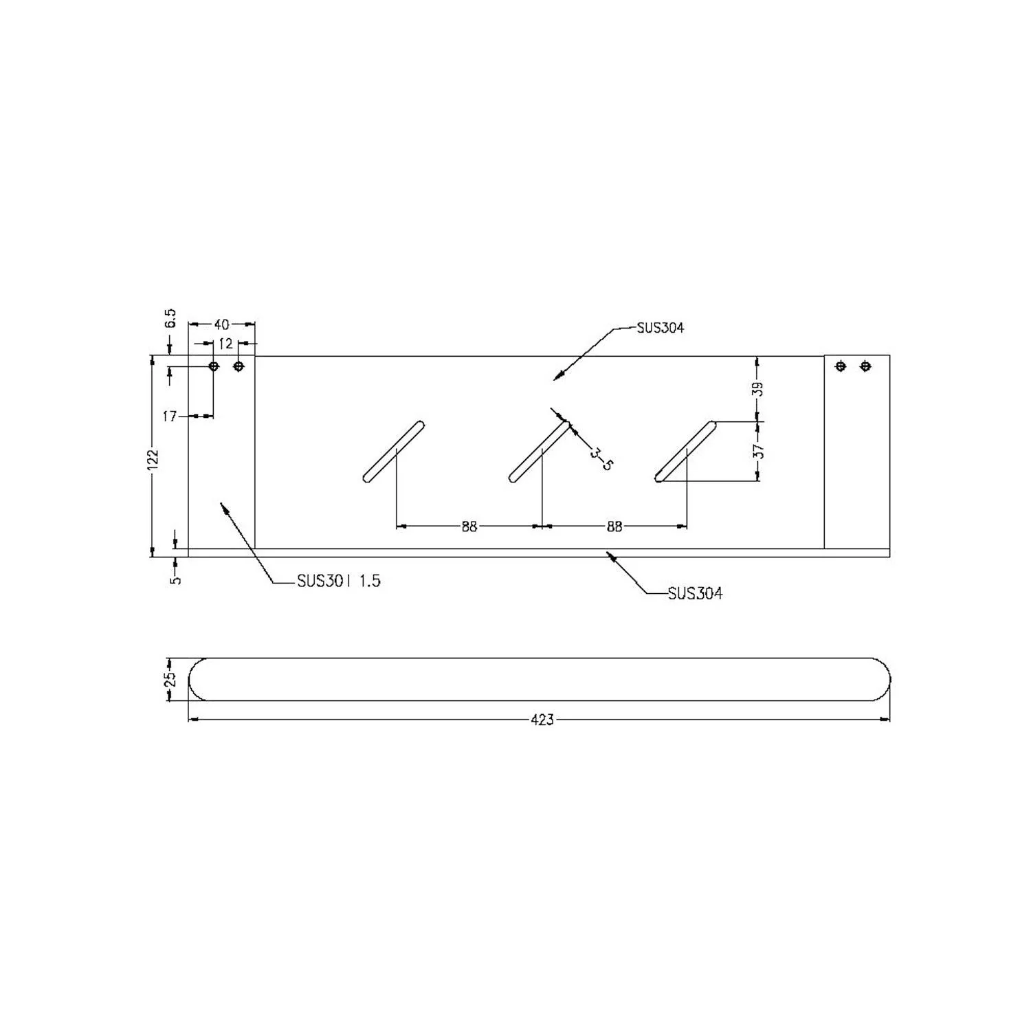 Nero Bianca Shower Shelf Gun Metal - Image 7