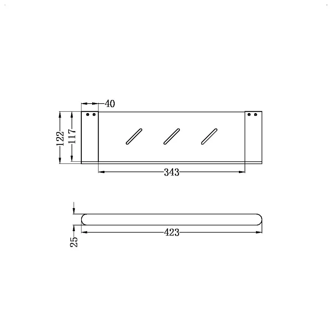 Nero Bianca Shower Shelf Matt Black - Image 2