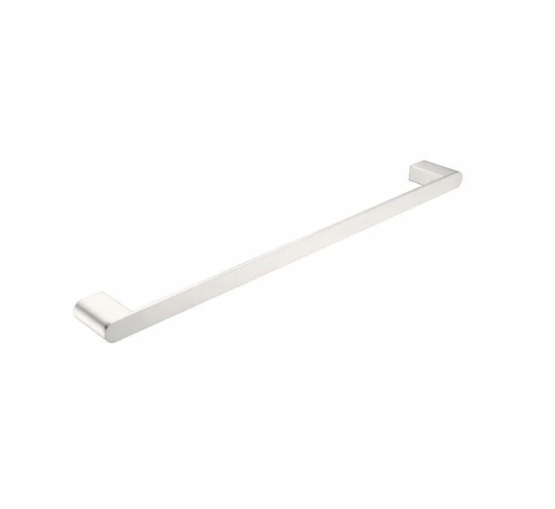 Nero Bianca Single Towel Rail 600Mm Brushed Nickel - Image 2