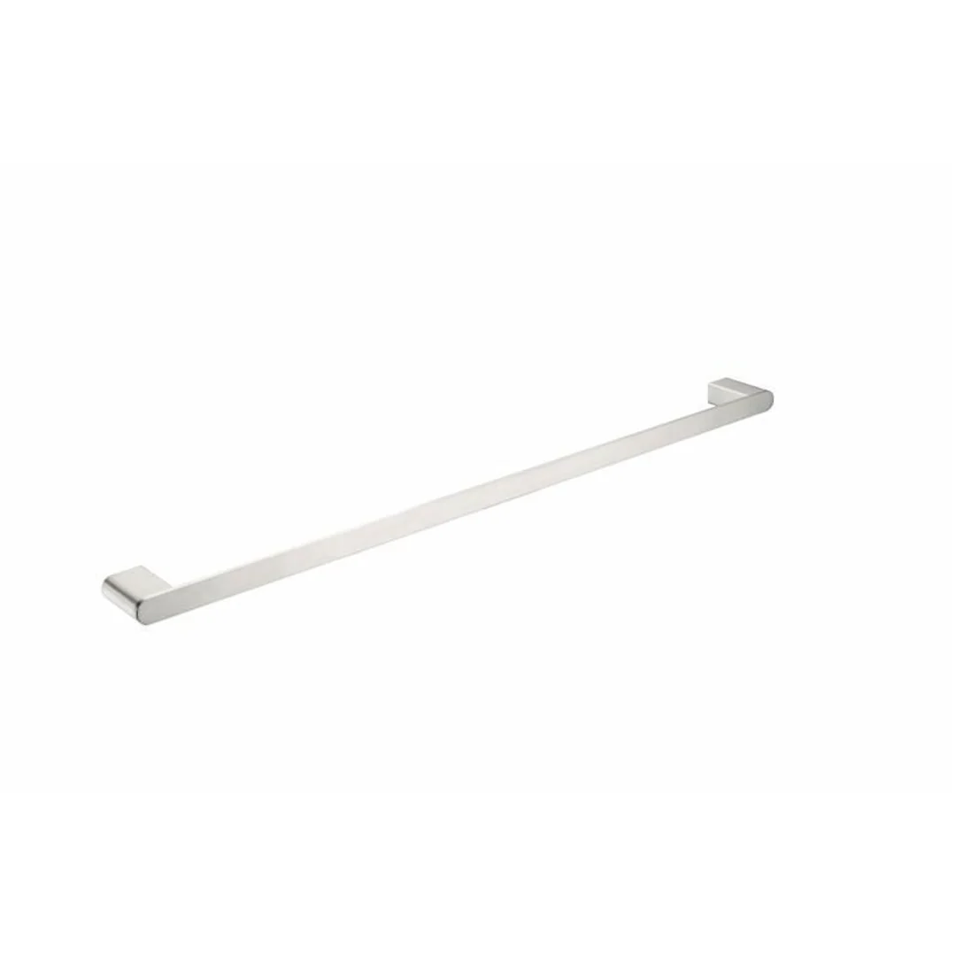 Nero Bianca Single Towel Rail 800Mm Brushed Nickel