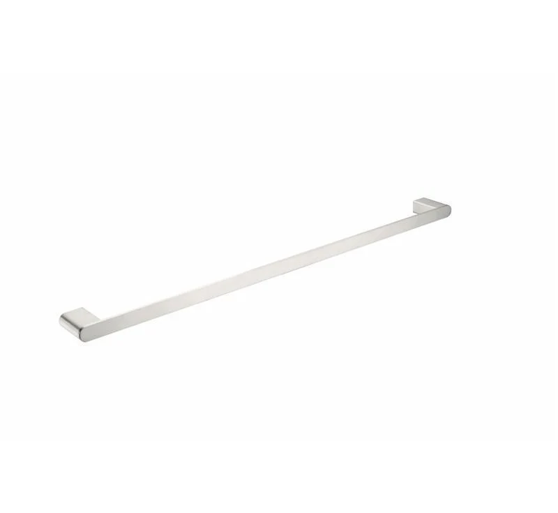 Nero Bianca Single Towel Rail 800Mm Brushed Nickel - Image 4