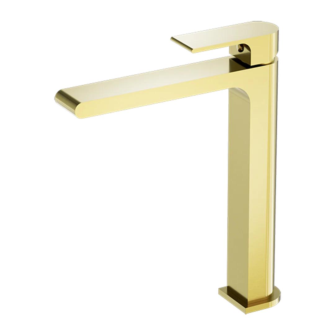 Nero Bianca Tall Basin Mixer Brushed Gold