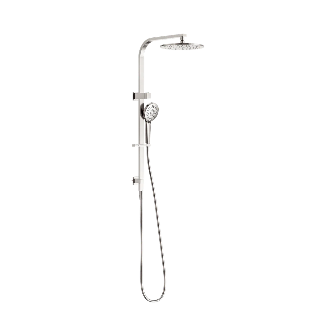 Bianca Twin Nero Shower - Brushed Nickel