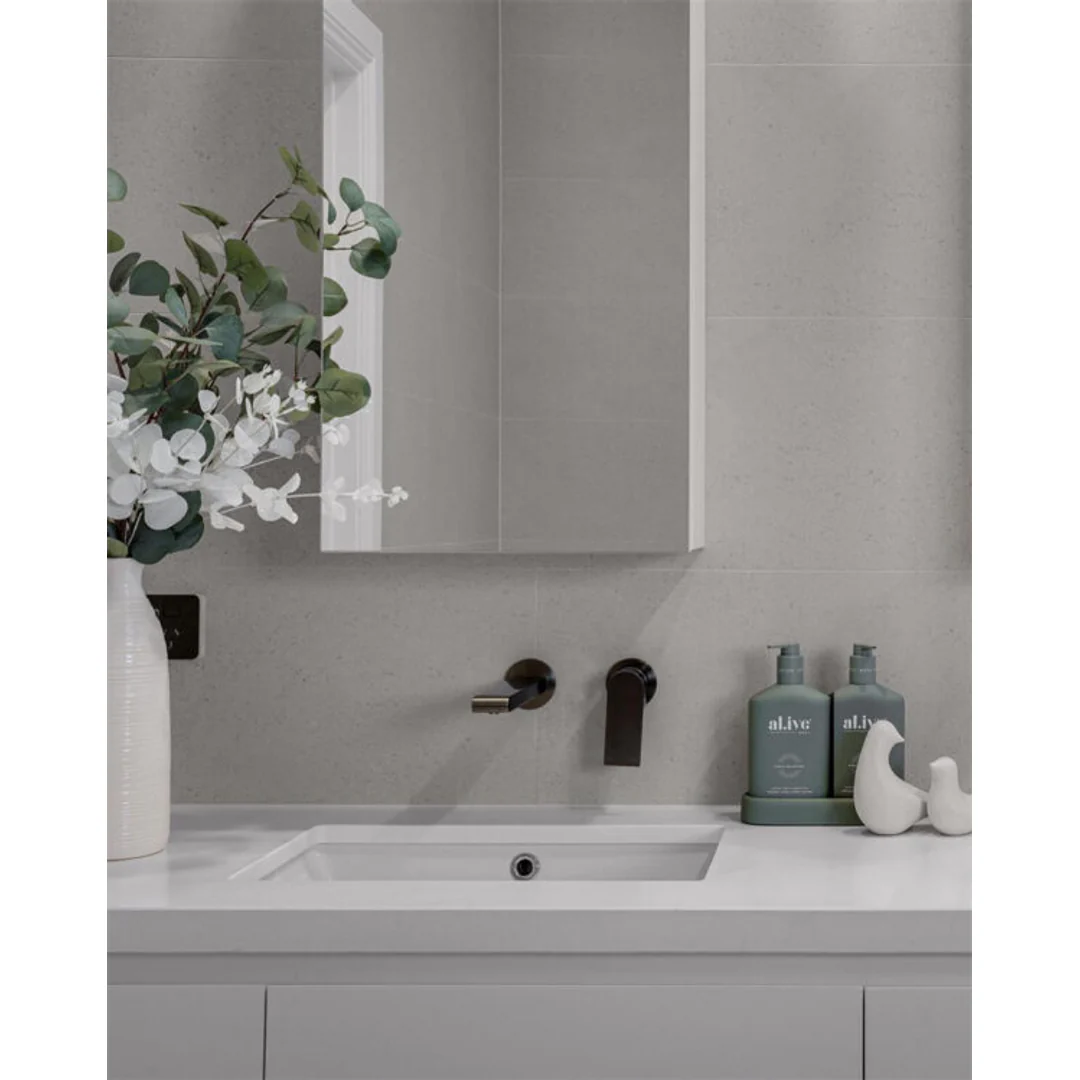 Nero Bianca Wall Basin Mixer With Separate Back Plate Gun Metal - Image 7