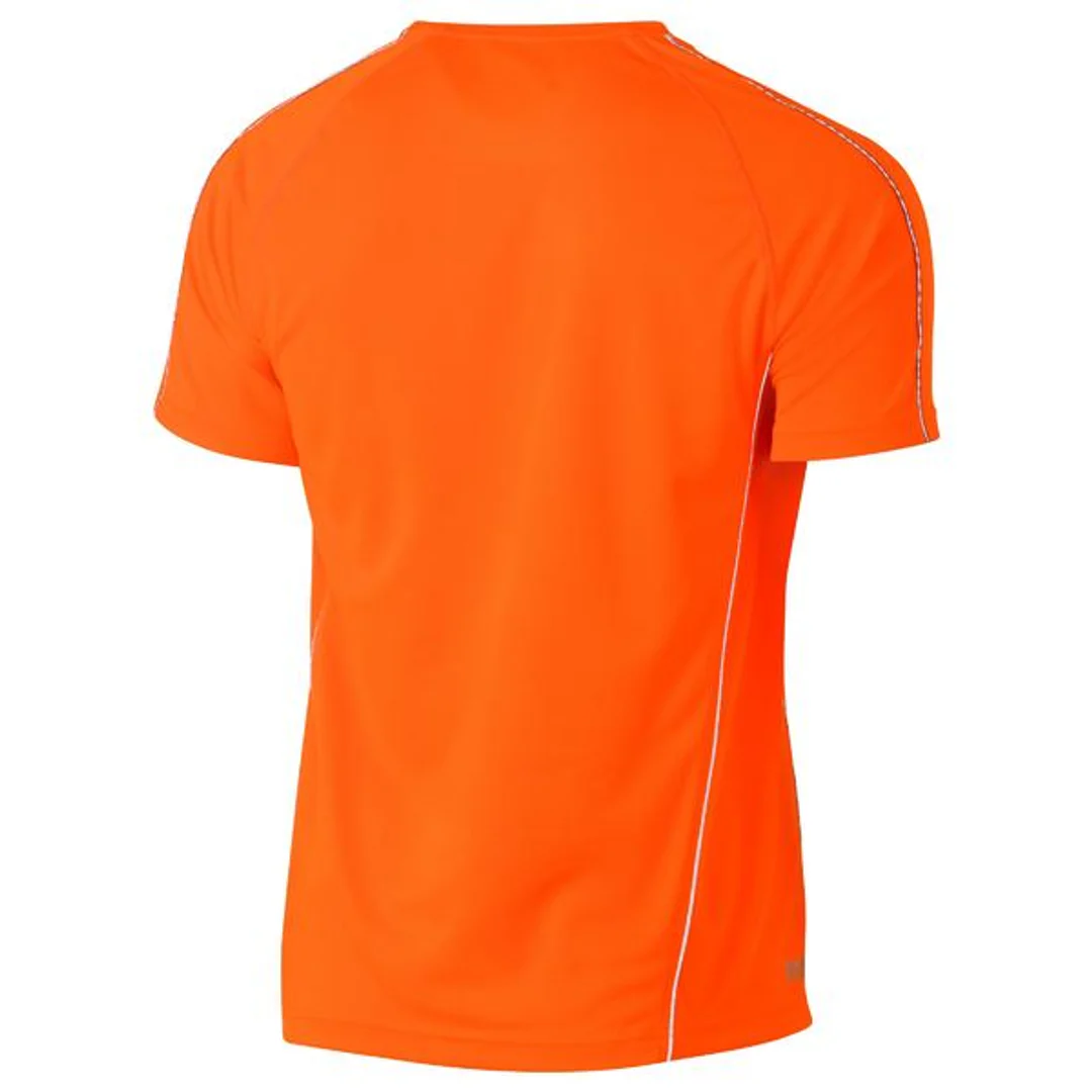 Bisley Cool Mesh Polo Reflective Piping Orange - Image 3