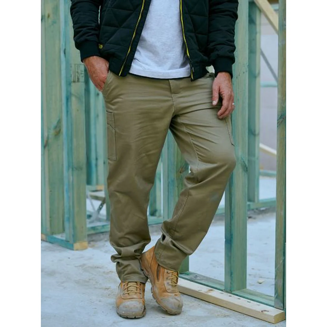 Bisley Stretch Cotton Drill Cargo Pant Khaki - Image 3