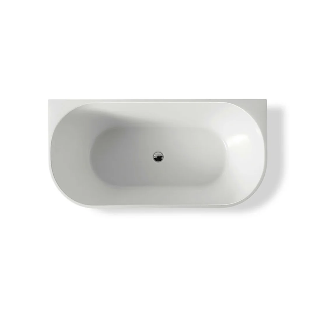 Bnk Naga Back To Wall Bath Matt White 1500mm - Image 2