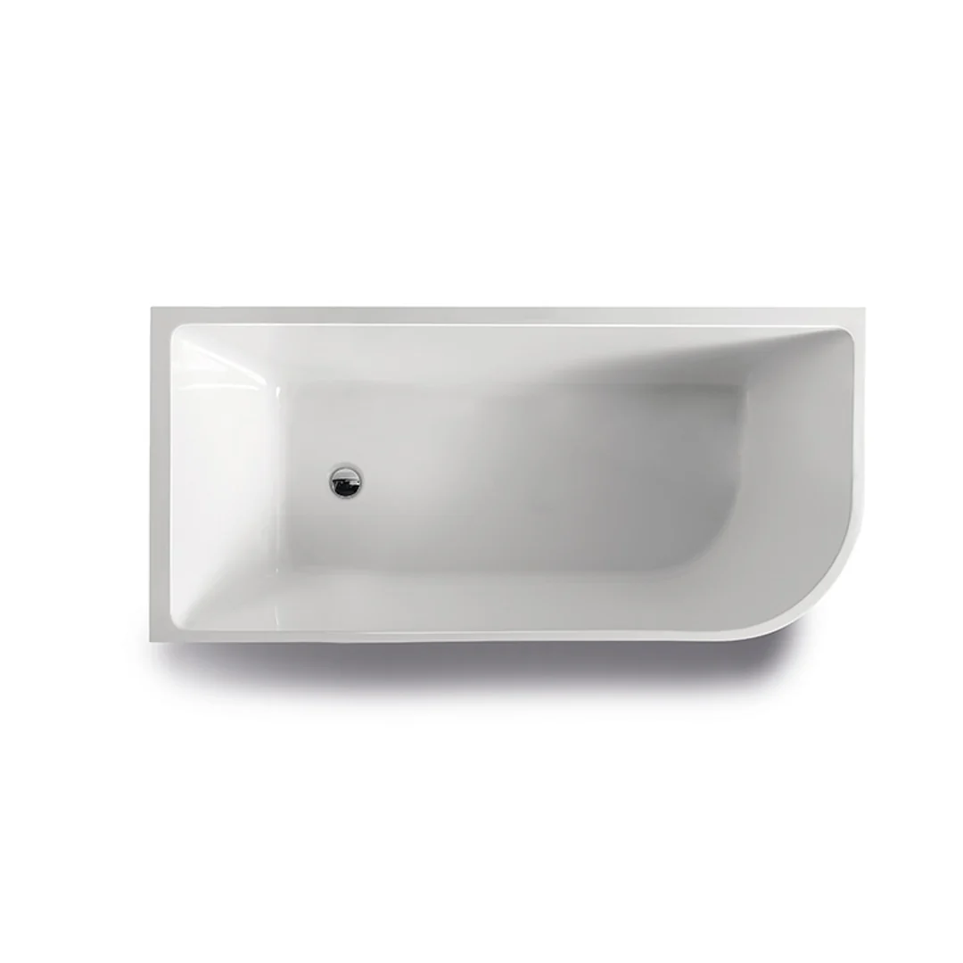 BNK Naga Left Hand Corner Bath Matt White 1500mm
