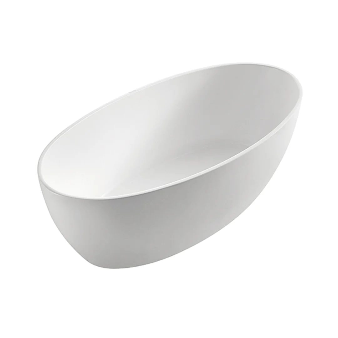 Bnk Naga Oval Freestanding Bath Matt White  1540mm - Image 2