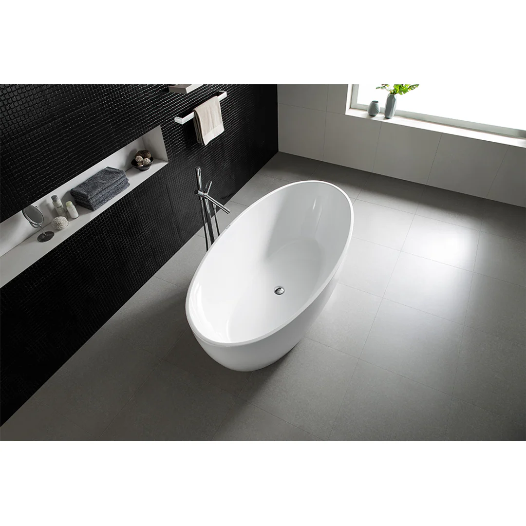 Bnk Naga Versilia Oval Freestanding Bath Gloss White 1540mm - Image 4