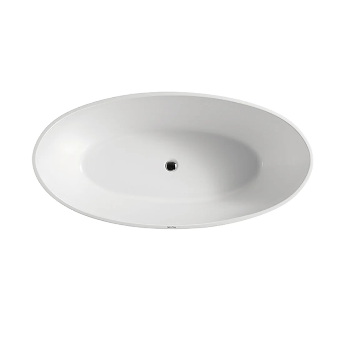 Bnk Naga Versilia Oval Freestanding Bath Gloss White 1540mm - Image 6